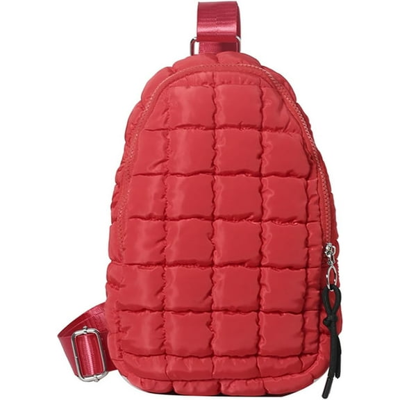 Puffer Belt Bag for Women Padded Crossbody Purse Waist Packs Cross Body Hobo Shoulder Travel Purse Cute Quilted Fanny Pack
