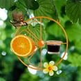 thumbnail image 5 of GIXUSIL Oriole Bird Feeder, 17 inch Hanging Metal Bird Feeder,Detached Bowl Design,Orange Fruit Feeder,Great for Garden,Outdoor,Christmas Gift, 5 of 8