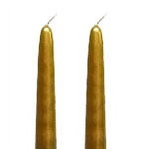 1 Pair Gold Taper Candles 12 Inch .88 in. diameter x 12 in. tall