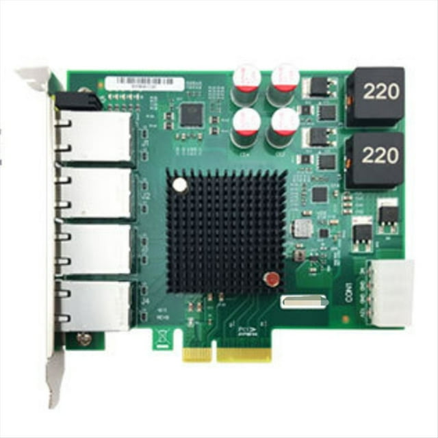 Tarjeta de Red Vision Frame Capture I350T4POE con Chip I350AM4, Cuatro Puertos RJ-45x4, PCIe2.0 X8 POE.