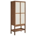 thumbnail image 2 of Capri Tall Wood Grain Standing Storage Cabinet in Walnut, 2 of 9