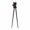 Black, variant on Children Caimao Doll Kids Helper Flatware Cute Cat Practice chopsticks Training Chopsticks WHITE