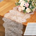 thumbnail image 1 of Table Runner Coume, 14 x 305 cm, encaje floral, paquete de 8 unidades, color blanco, 1 of 6