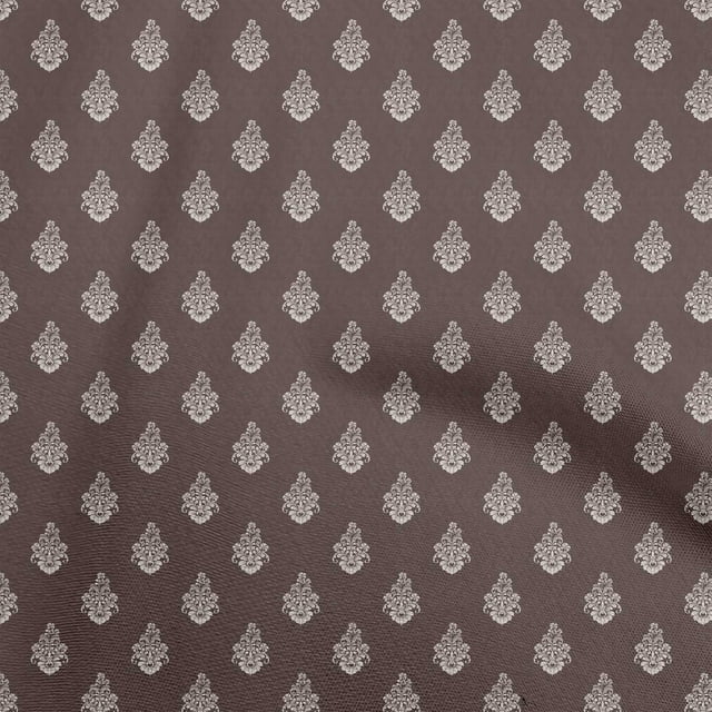 oneOone Cotton Cambric Brown Fabric Block Craft Projects Decor Fabric Printed By The Yard 42 Inch Wide