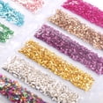 thumbnail image 3 of Productos para decoración de uñas Fragmentos de vidrio con diamantes Joyas Oro y plata Vidrio roto Grava para uñas, 3 of 6