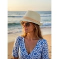 thumbnail image 5 of Gustave Straw Trilby Fedora Hat for Men Women Short Brim Panama Sun Hat Summer Breathable Beach Hat - Beige, 5 of 8