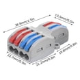 thumbnail image 4 of Conectores de Cable Compactos Tipo T de 10 Piezas Conductor de Bloque de Terminales Conector de Palanca Tuerca Surtido de Conductores ANGGREK Otros, 4 of 8