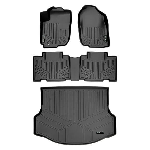 SMARTLINER 3 Rows Custom Fit Floor Liners Compatible with 2013 - 2018 Toyota RAV4 (Gasoline)