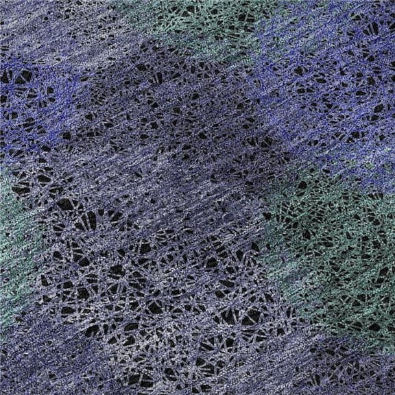 HomeRoots 677191 5 x 8 ft. Purple & Green Abstract Washable Machine Made Rectangle Area Rug with UV Protection