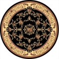 thumbnail image 1 of Rugs America 21337 5 ft. 3 in. New Vision Souvanerie Black Round Area Rug, 1 of 1