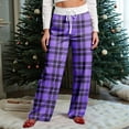 thumbnail image 6 of Outfmvch Lounge Pants Women Plaid Pants for Men Warm Pajamas for Men Women Pajama Pants Gingham Pants Plaid Pajama Pants Women Blanket Pants Purple Xl, 6 of 9