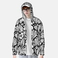 thumbnail image 2 of Cauagu Tropical Leaves for Sun Protection Hoodie for Men and Women, Long Sleeve Rash Guard Fishing Running Quick Dry Lightweigh-XX-Large, 2 of 7