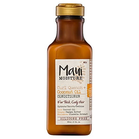 Maui Moisture Curl Quench   Coconut Oil Curl-Defining Anti-Frizz Conditioner to Hydrate and Detangle Tight Curly Hair, Softening Conditioner, Vegan, Silicone & Paraben-Free, 13 fl oz