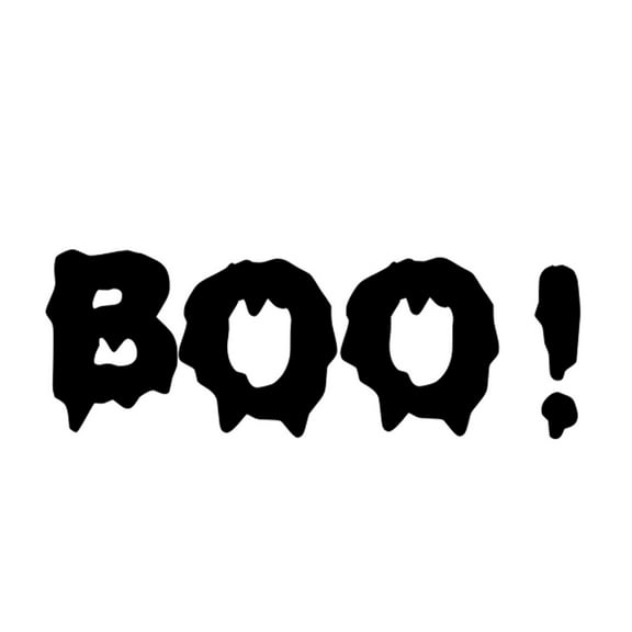 Halloween Boo Wall Stickers Scary BOO Wall Decals Room Mural Stickers for Home Party Favor Supplies, 5.5 x 2 Inch