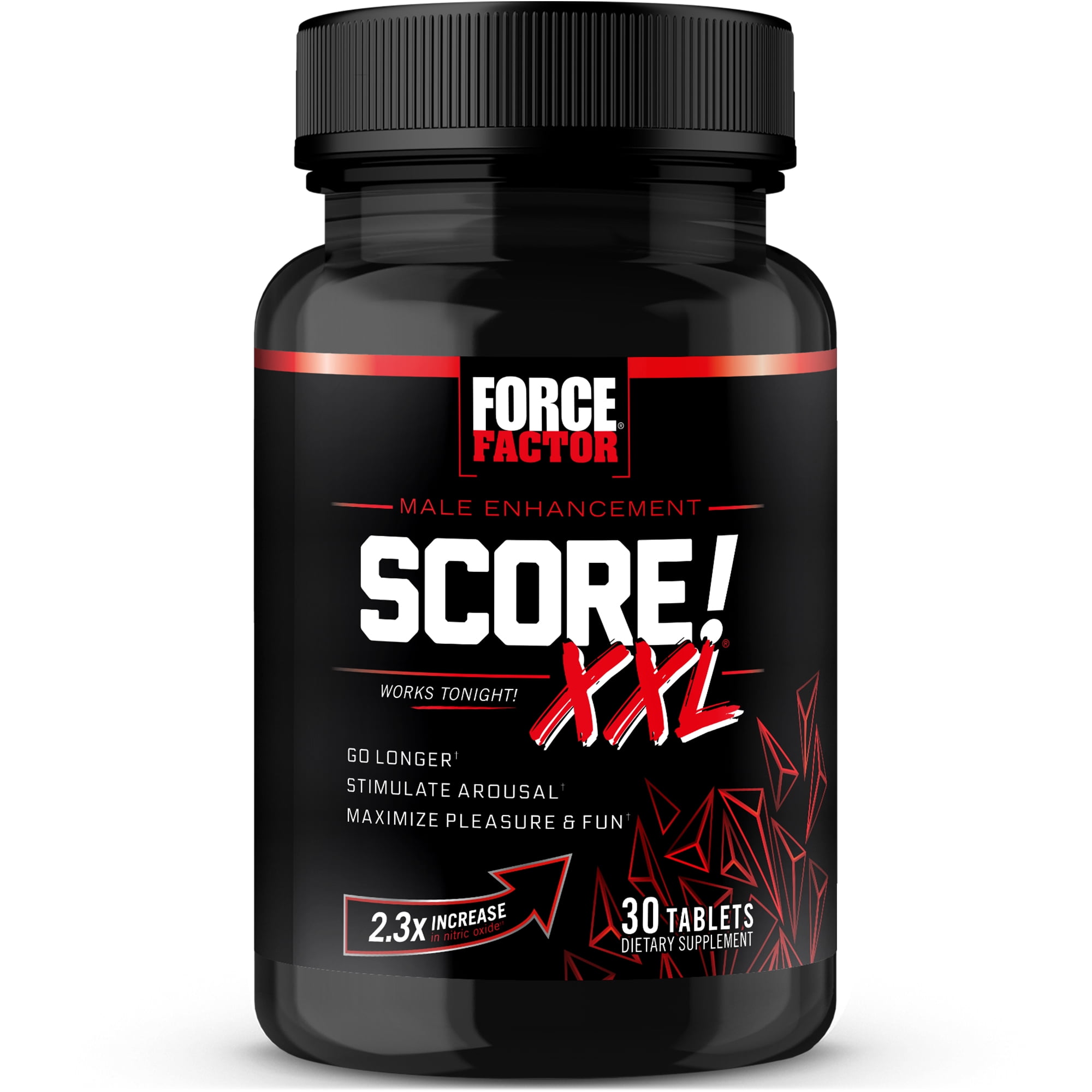 Force Factor Score! XXL Nitric Oxide Booster Supplement for Men with L-Citrulline, Black Maca, and Tribulus to Stimulate Arousal, Increase Stamina, and Support Blood Flow, 30 Tablets