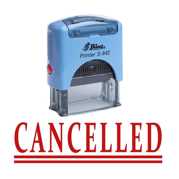 CANCELLED Self Inking Rubber Stamp Custom Shiny Office Stationary Stamp
