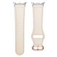 thumbnail image 2 of Lunvic Genuine Leather Watch Band for Galaxy Watch 9, Adjustable Replacement Strap with Stainless Steel Buckle and Quick Release Connectors, Apricot, 2 of 3