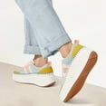 thumbnail image 6 of Mepaouo Retro Platform Sneakers for Women Lace up Casual Walking Outdoor Running Canvas Shoes(Colorful,8.5), 6 of 9