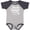 Vintage Heather and Navy, variant on Inktastic Florida is My Happy Place with Palm Trees Boys or Girls Baby Bodysuit