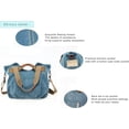 thumbnail image 5 of Women Ladies Bags Vintage Hobo Canvas Daily Purse Shoulder Tote Shopper Handbag, 5 of 6