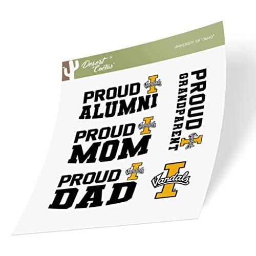 Type 2 Sheet University of Idaho Vandals NCAA Sticker Vinyl Decal Laptop Water Bottle Car Scrapbook