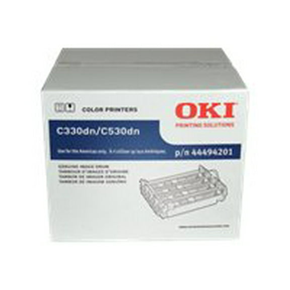 Oki 44494201 Image Drum - LED Print Technology - 20000 - Black, Color - 1 Each