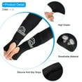 thumbnail image 3 of Uxcell Volleyball Arm Sleeve, Passing Forearm Elbow Pads with Protection Pad Thumbhole Volleyball Brace, Black 4 Pcs, 3 of 6