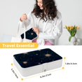 thumbnail image 5 of Constellation Portable PU Leather Earring Holder Organizer with Removable Compartment and Storage Box, 5 of 6