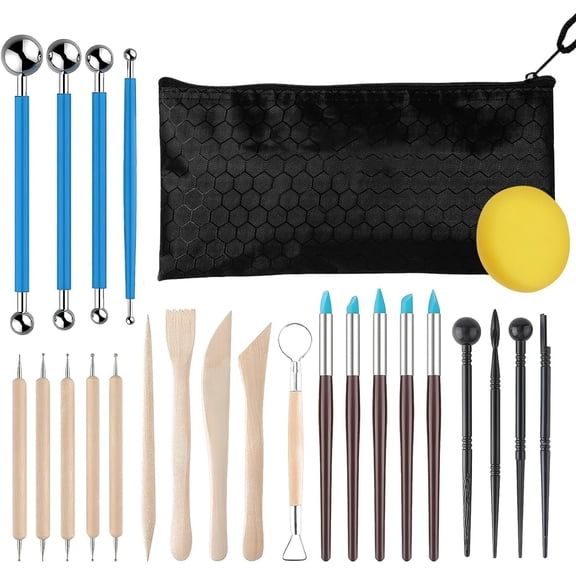 25Pcs Clay Tools And Pottery Tool Kit For Polymer Set Clay Sculpting Tools For Kids Ceramic