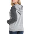 thumbnail image 4 of Doublju Women's Casual Lace Up Pullover Pocket Hoodie With Plus Size, 4 of 5
