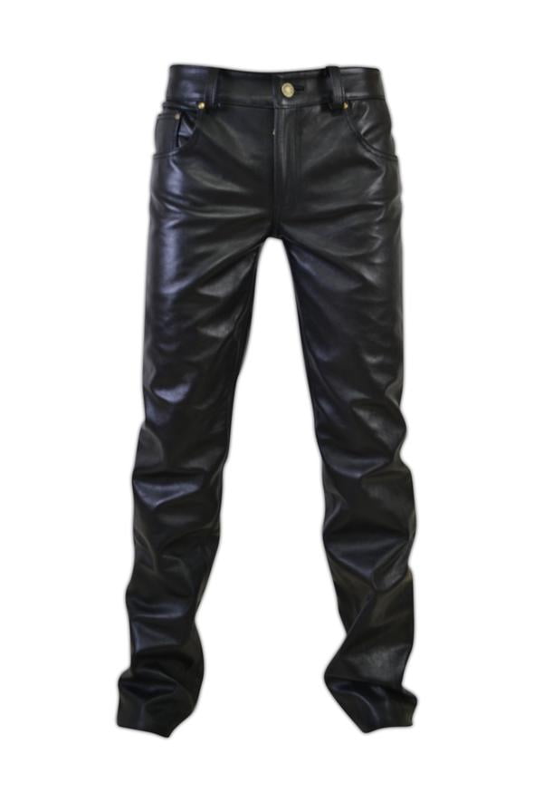 Uk style genuine buffalo leather men pant motor bike pants 