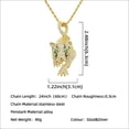 thumbnail image 2 of Hip Hop Lion Head Pendant Necklace Charm Gold Color Iced Out Cubic... 2 of 13