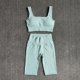 thumbnail image 2 of WAREBALL, conjunto de Yoga sin costuras para mujer, Sujetador deportivo, pantalones cortos deportivos, ropa deportiva, conjunto de 2 piezas, conjuntos de Yoga para gimnasio, trajes de entrenamiento Tan Jianjun  unisex, 2 of 2