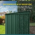 thumbnail image 5 of 6' x 4' Outdoor Storage Shed - Anti-Corrosion Metal, Double Lockable Doors, Waterproof UV-Proof, Outdoor Storage for Backyard/Patio/Lawn, Green, 5 of 7