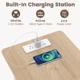 thumbnail image 3 of Giantex End Table w/Charging Station, Sofa Side Table w/Storage Shelf for Small Space, Natural, 3 of 6