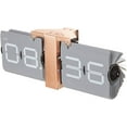thumbnail image 4 of Flipping Out Wall and Tabletop Flip Clock, Grey and Copper, Battery Operated Digital Display, 4 of 4