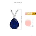 thumbnail image 4 of Angara Natural 1.75 ct Blue Sapphire Necklace in 925 Sterling Silver for Women - Natural Blue Sapphire Pendant Necklace, 4 of 9