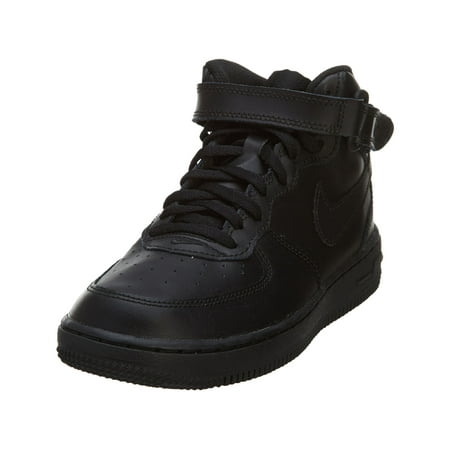 Nike Air Force 1 Black Mid Top Basketball Shoes Boys / Girls Style :314196