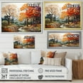thumbnail image 4 of Designart "Seasonal Mosaic Maple Trees I" Floral Floater Framed Wall Art Print, 4 of 7
