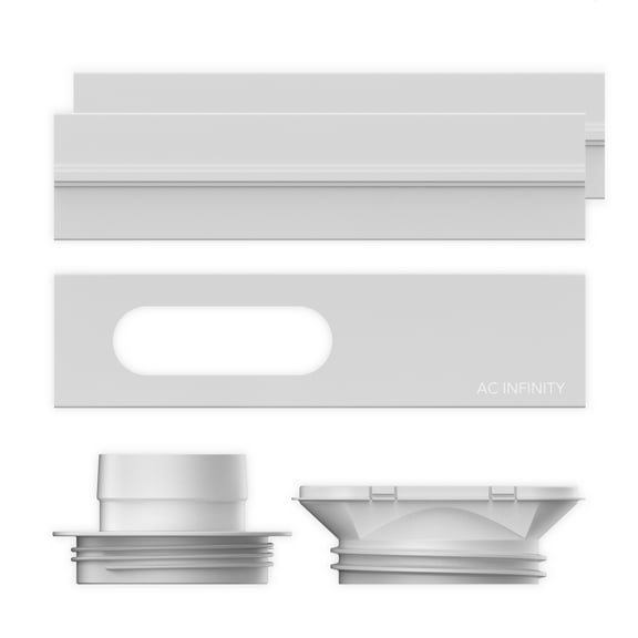 AC Infinity Window Duct Kit, Universal Vent Port for 4” and 6” Inline Fans, Window Vent Kit Fit with HVAC Ducting, Hoses, Duct Fans, Air Conditioner, and Dryer in Homes, Grow Tents, and Indoor Grow Ro