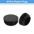 thumbnail image 3 of 38 Tapones redondos de plástico, tapones de extremo de tubo negro, inserto para pierna de mueble de 38mm(1.5 pulgadas), protección deslizante para silla, sofá, mesa, estante, 3 of 6