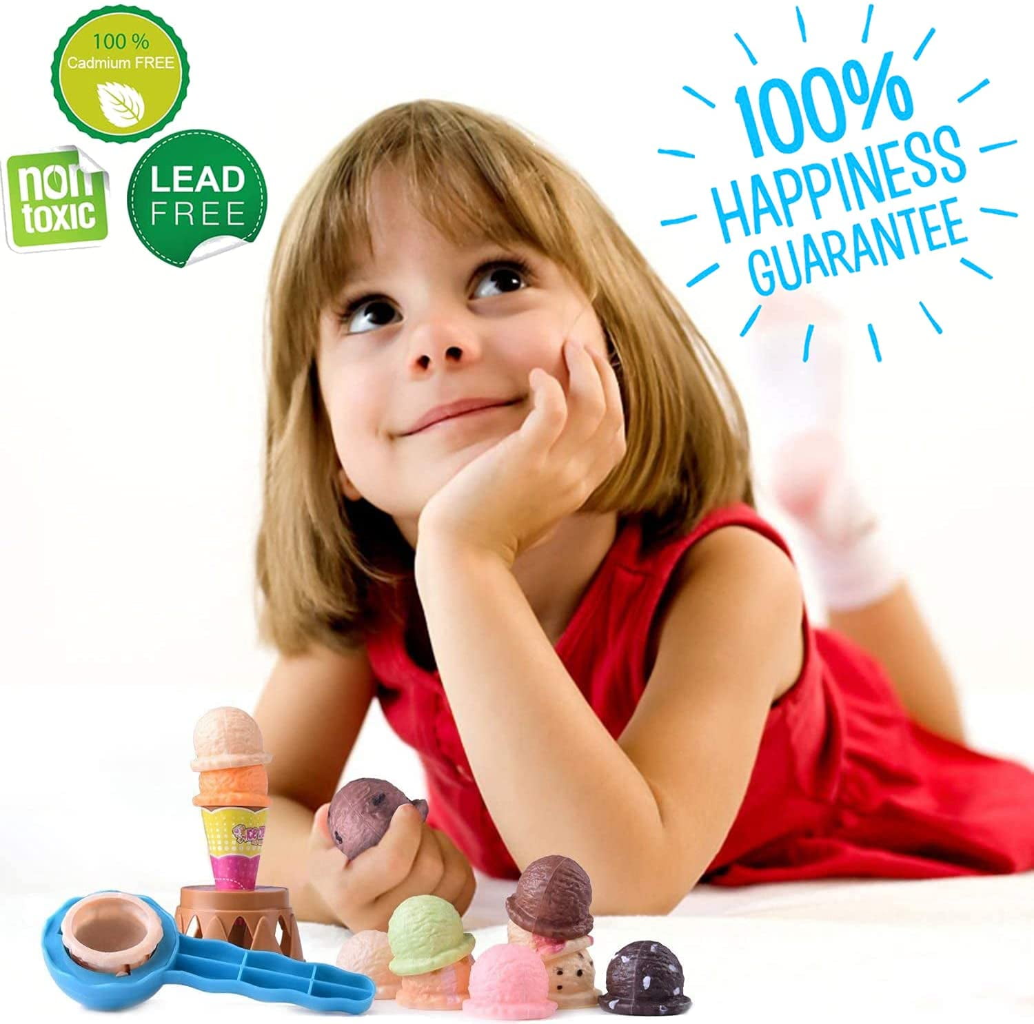 Jogo De Sorvete Balancing Learning Finge Play Food Cone