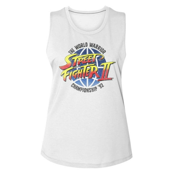 Street Fighter World Warrior White Women's Muscle Tank Top T-Shirt