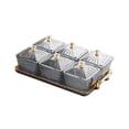 thumbnail image 2 of deevoka Divided Serving Dishes Nordic Dried Fruit Plate for Chocolate Cookies Fruits gray, 2 of 9