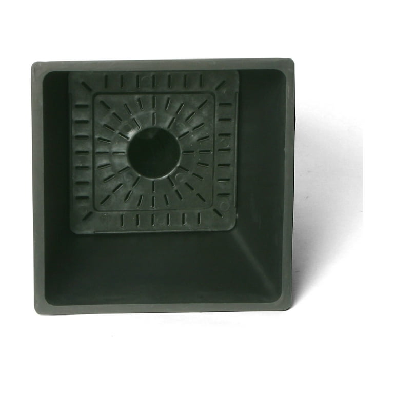 Algreen Valencia Planter, Square Taper Planter with Watering Tray 10-In. by 20-In. Height, Taupe Algreen Valencia Planter, Square Taper Planter with Watering Tray 10-In. by 20-In. Height, Taupe