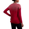 thumbnail image 2 of ALFANI Chandail à Manches Longues Rouge Pailleté Imprimé Col Rond pour Femmes Taille TG, 2 of 3