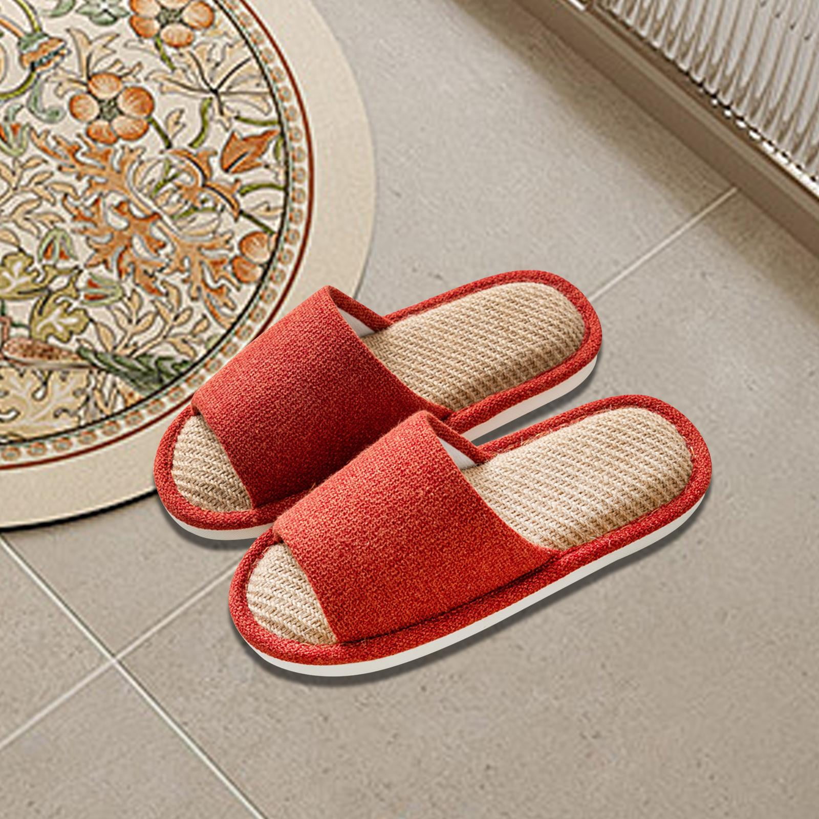 Menolana Indoor Slippers House Slippers Summer Comfortable Autumn Spring Lightweight Bedroom Shoes Floor Shoes for Bedroom Living Room Red EU Size 40 41