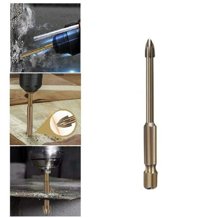 

1xEfficient Universal Drilling Tool Multifunctional Cross Alloy Drill Bit 3-12mm