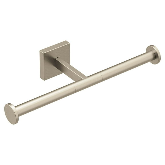 Moen Bp1888 Triva Wall Mounted Dual Post Euro Toilet Paper Holder - Nickel