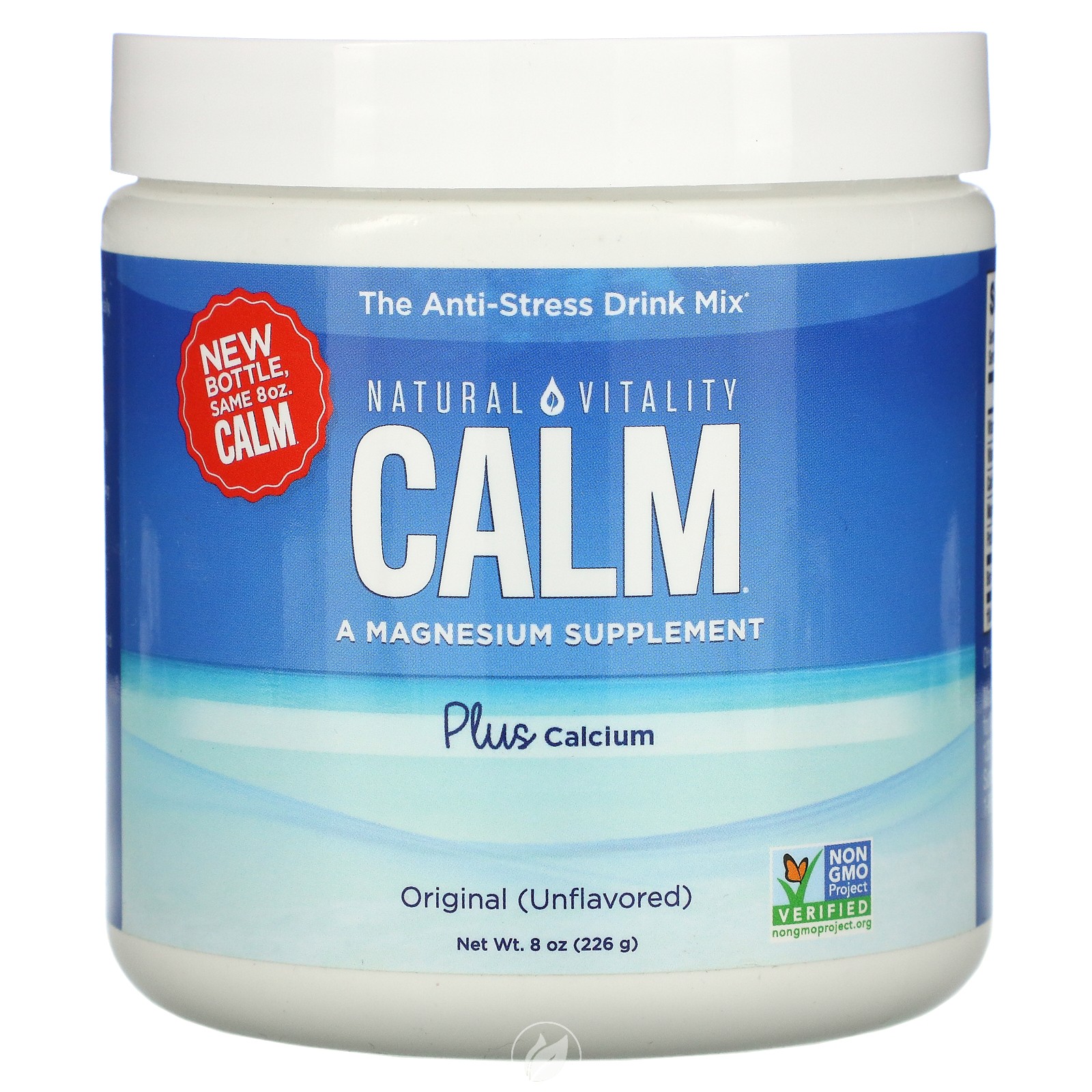 Natural Vitality, Calm, The Anti-Stress Drink Mix Plus Calcium, Original (Unflavored), 8 oz (226 g)